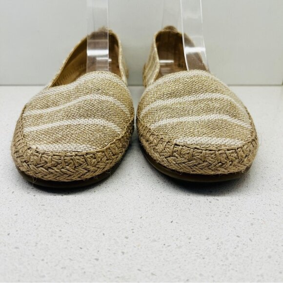 Aerosoles Stitch N Turn Solitaire Slip On  Espadrille Flats Metallic Gold Sz 9 - Picture 3 of 12